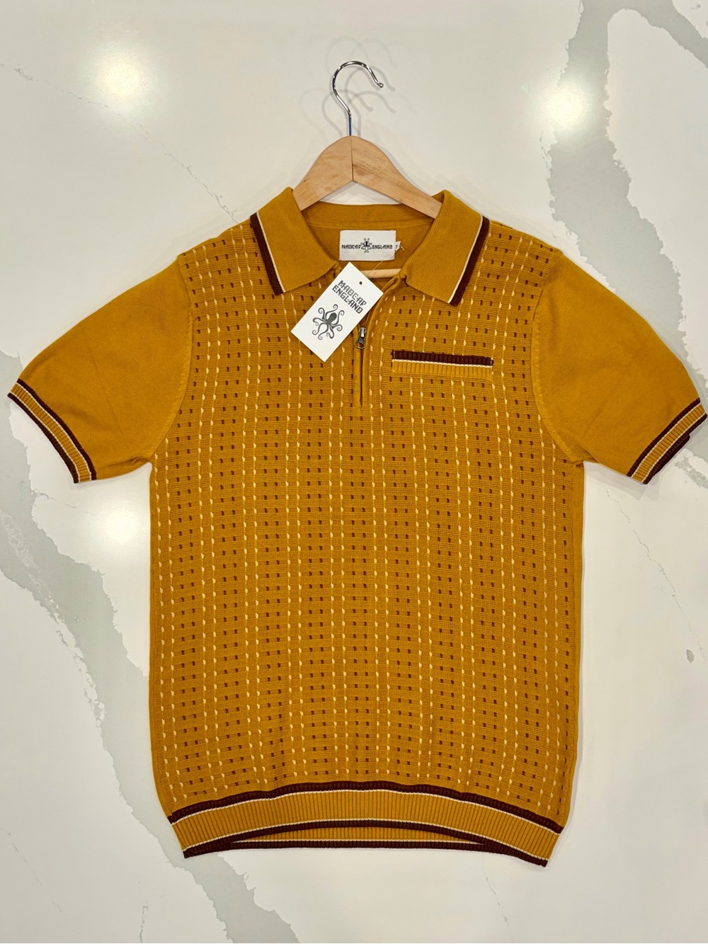 Madcap England Mod Knit Zip Neck Polo - NWT